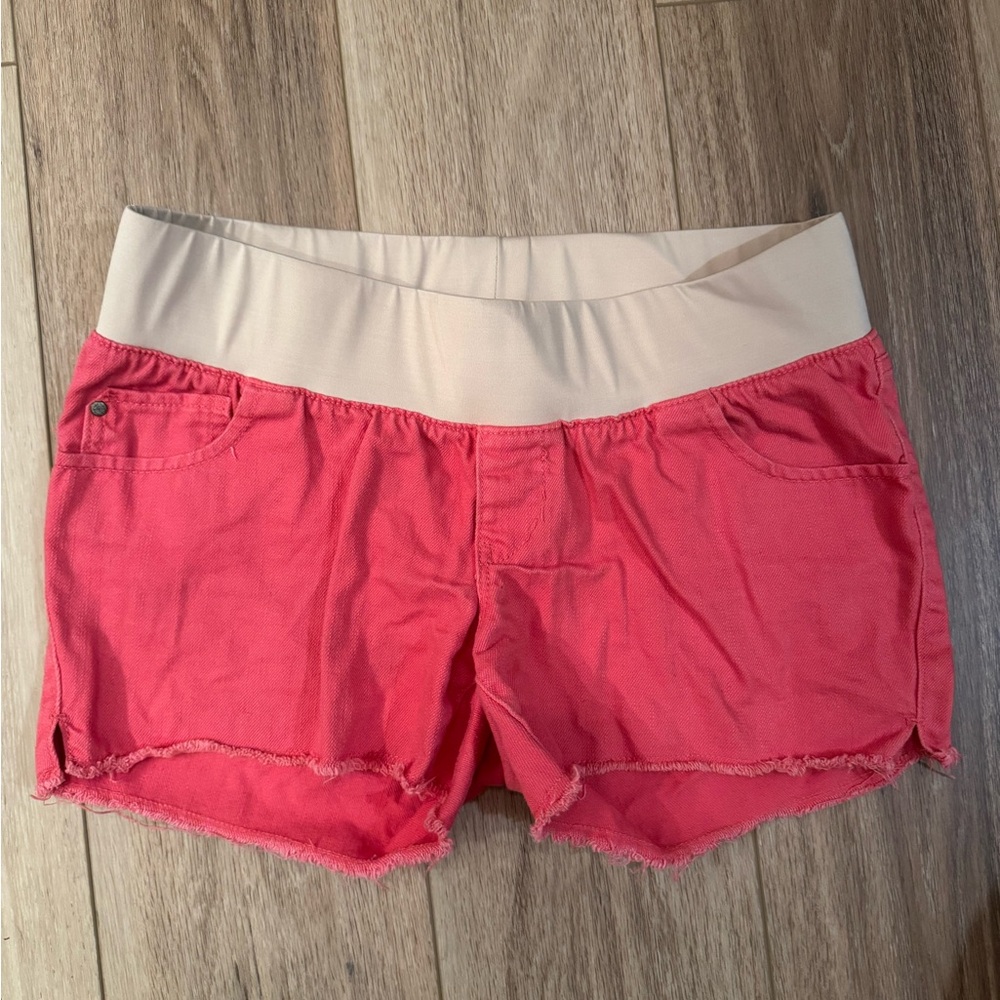 Maternity denim shorts